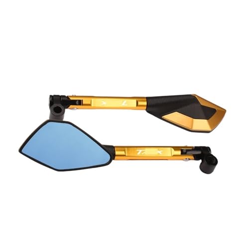 Espejo retrovisor antideslumbrante ojo de halcón azulado para extremo de manillar TMAX