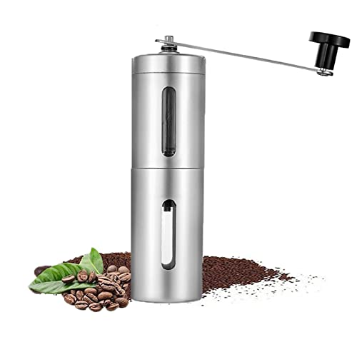 Molinillo de Café Manual, Molinillo Café Manual Coffee Grinder con Grados de Molienda Ajustables Pequeño, Molinillo de Café de Mano Portátil Molino Café Manual para Hogar, Oficina o Viajes Cover