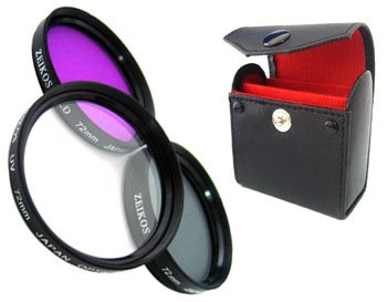 Zeikos ZE-FLK72 72mm Multi-Coated 3 Piece Filter Kit (UV-CPL-FLD)