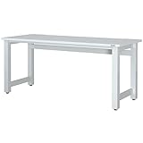 Contieaks(コンティークス) ゲーミングデスク FPSプレイヤー監修モデル メラミン天板 幅160×奥行65×高さ70cm ホワイト ウルルV2 459732