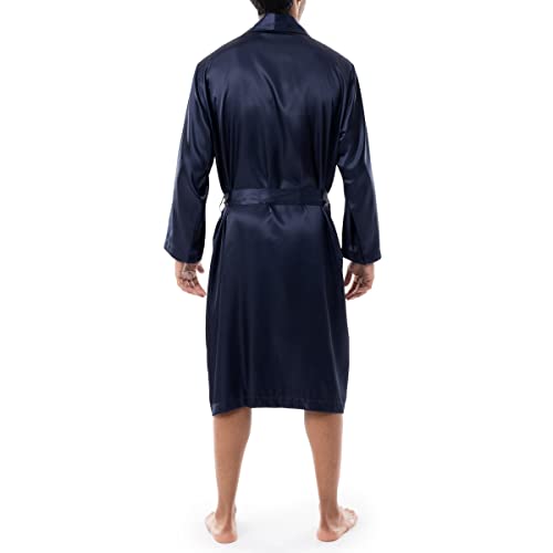 Joseph Abboud Men's Satin Charmeuse Mid-length Robe2