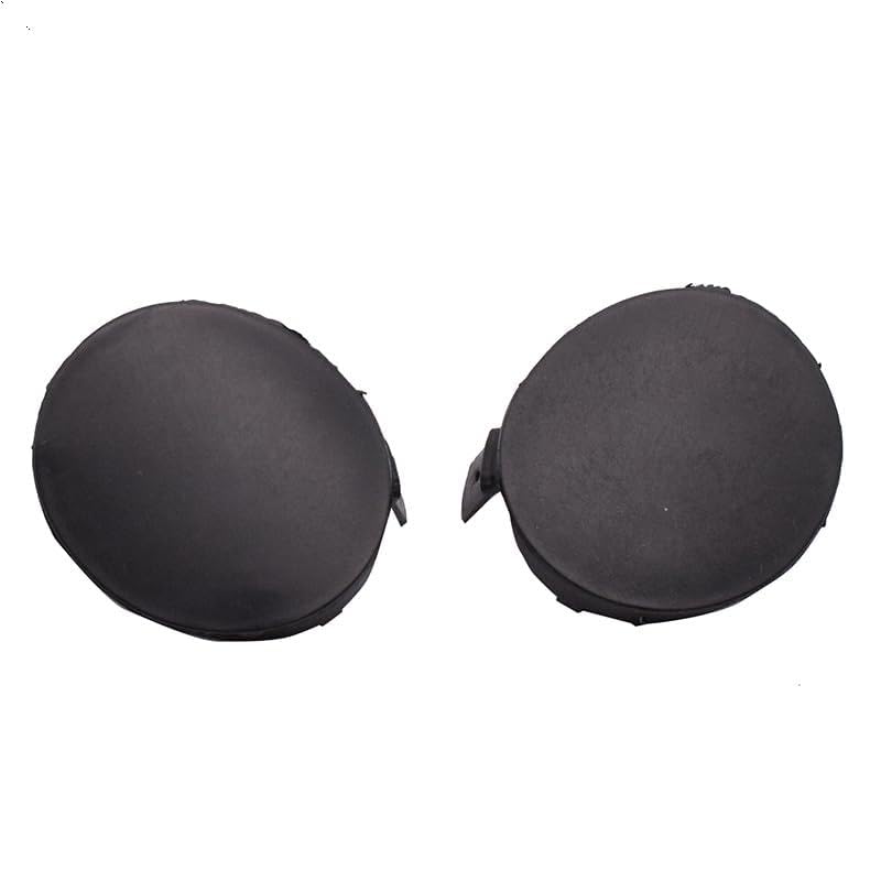 1 Pair Left and Right Front Bumper Tow Hook Cover Cap for Toyota Corolla 52127-02910 52128-02910 Black Plastic