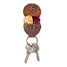 Rustic Guitar Pick Holder Leather Key Chain Handmade by Hide & Drink :: Bourbon Brown