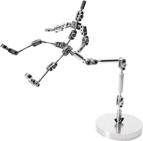 Sistema de armadura Stop Motion Rig - Herramienta de animación de acero inoxidable con 5 conectores, soporta el movimiento de las figuras, carga útil máxima de 100 g