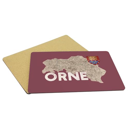 Lot de 4 sets de table liège carte ancienne Alençon grand format