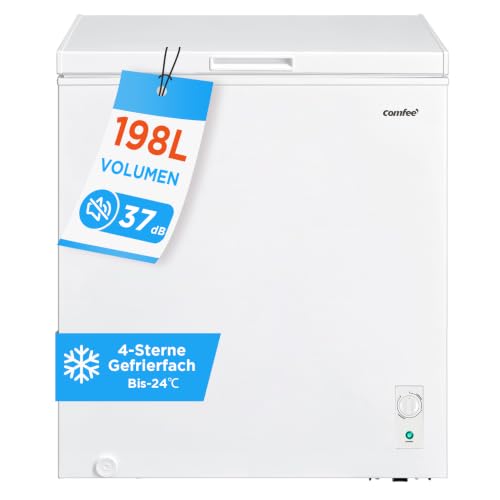 Comfee 198L Gefriertruhe, Freistehend, 37 dB | 4-Sterne bis...