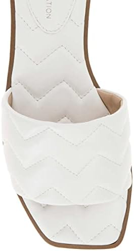 BCBGeneration Women's Fashion Flat Sandal, Bright White, 9 | Image 1