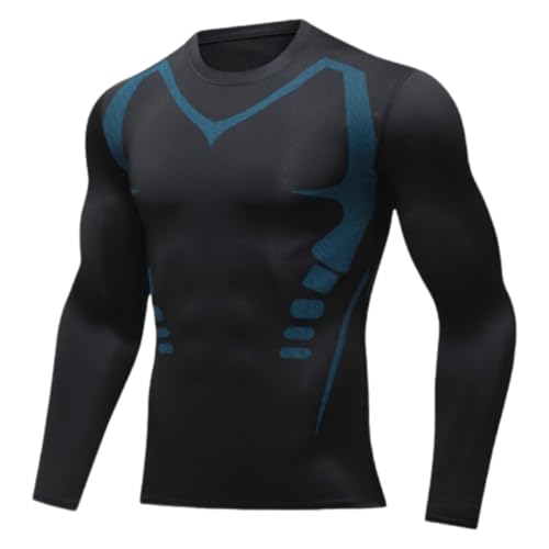 Cozy Breezy Fat Burning Shapewear Men, Ionic Shaping Long Sleeves Vest for Men Long Sleeve Compression Shirts for Men Shaper