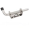Spring Loaded Latch, Tiberham 128 mm Barrel Bolt Metal Lock with Grip, Heavy Duty Spring Latch Pin for Yard Gate Shed Door Tailgate Trailer Garage #2