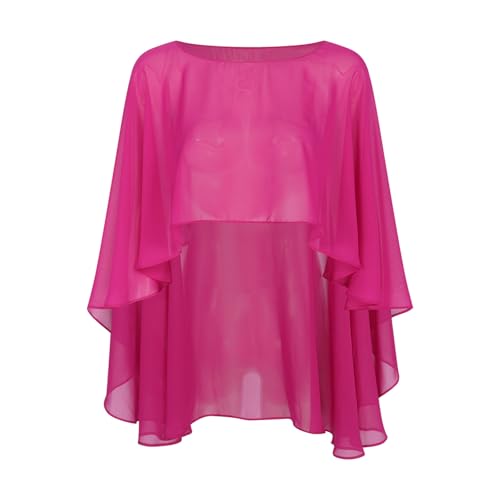 Women's Chiffon Cape Shawls and Wraps for Bridesmaid Wedding Capes Cover Up Evening Dress4