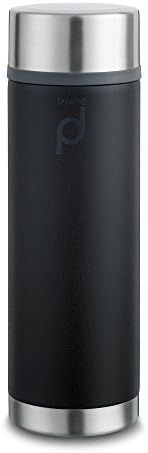 Pioneer Vacuum Insulated Leak Proof Drinkpod Capsule Flask,6 Hours Hot 24 Hours Cold, Black, 0.35 Litre
