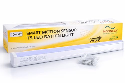 Image of Moonlex Motion Sensor Based 10W LED Batten Light | Compact 2ft LED Tubelight | Cool White | Pack of 1