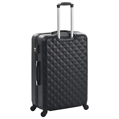 CHARMMA Hardcase Trolley Set 3 pcs Black ABS,Suitcases-918864