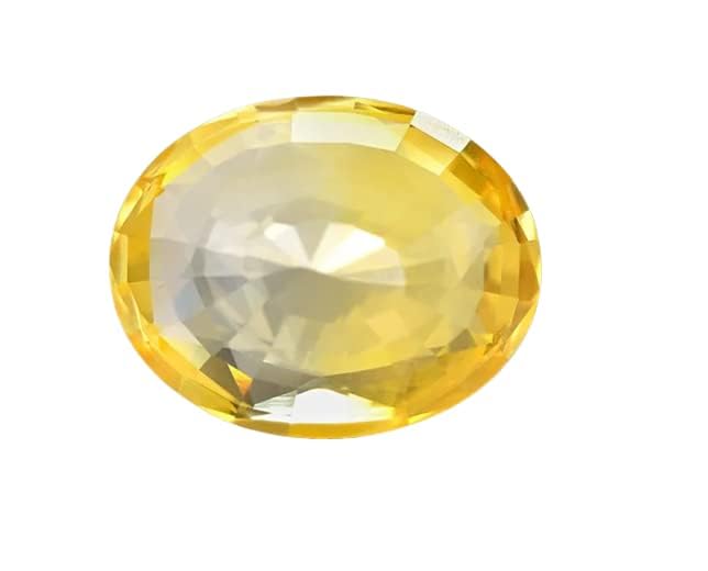 Pierre précieuse saphir jaune de Ceylan non traité 7 cts