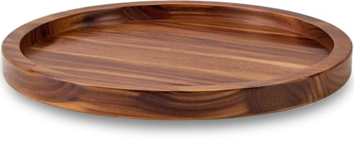 16" Acacia Wood Lazy Susan Organizer Kitchen Turntable for Cabinet Pantry Table Organization