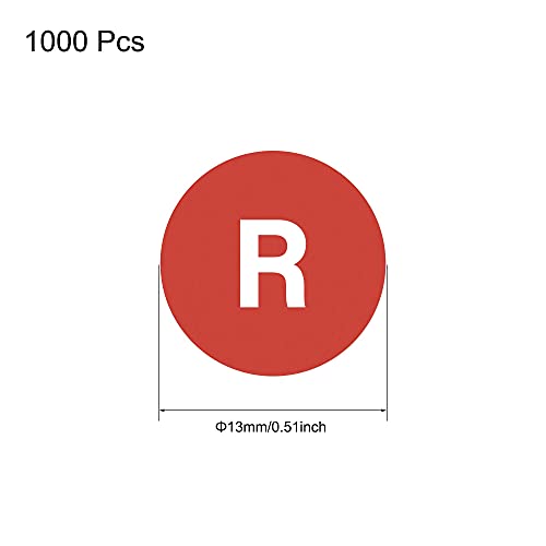 Lettres autocollantes rondes pour identifier vos dossiers et bacs de rangement R 13mm