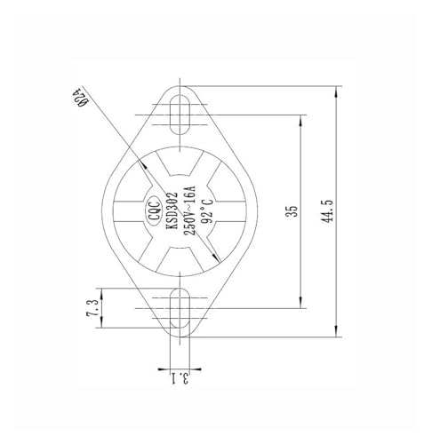 Interrupteur de température KSD302X/S haute performance 20A 250V 85C
