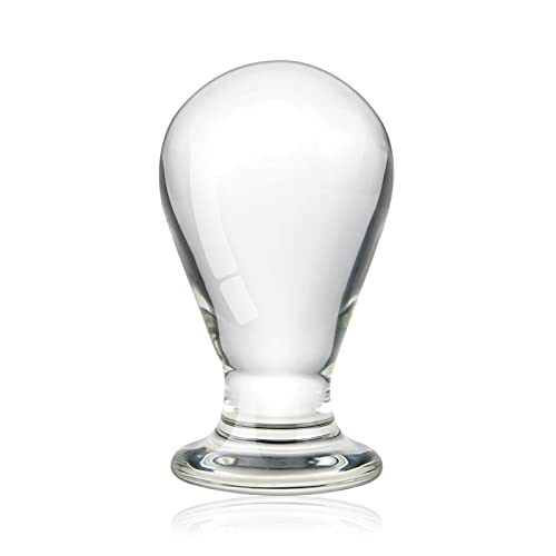 SXOVO Glas Analplug Kristalldildo klassische transparente Glühbirne Buttplug Masturbation Vagina Massagegerät für Männer und Frauen kombiniertes Sexspielzeug (M)