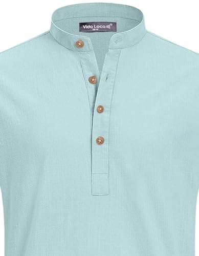 Image of Vida Loca Light Yellow Color Men Solid Cotton Blend Straight Kurta Shirt
