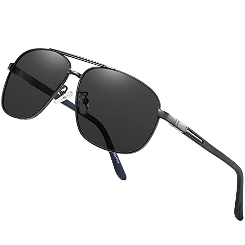 KIOYTLIK Trendy Polarized Aviator Sunglasses for Men Classic Sunglasses, UV400 Protection Mirror Lens, Fashion Vintage