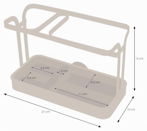 Miniatura 6 de Simplywire Cesta Para Fregadero Organizador De Rejilla Plana Para Fregadero De Estilo Retro Blanco