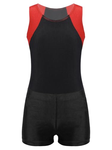 Catálogo para Comprar On-line Ropa de Gimnasia para Niño de esta semana. 43 Loyan Niños Chicos Gimnasia Leotardo Sin Mangas Ballet Danza Unitard Con Shorts Deportivos Conjunto Competición Entrenamiento Bodysuit Rojo Negro 7-8 Años