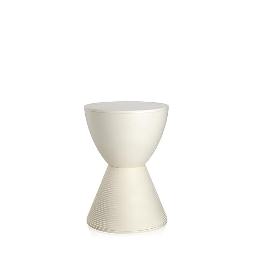Kartell Prince Aha Sgabello, Bianco Cera, 30 x 30 x 43 cm