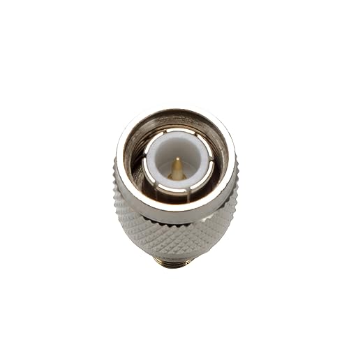 Conector coaxial SMA hembra a TNC macho, pack de 2 miniatura 4