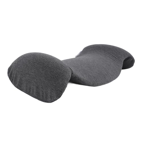 Zerodis Hemtextil Kudde Andas Memory Foam Kudde för Komfort Under Lång Sittande Körning och Sömn Ryggstöd Svankstöd (Mörkgrå)