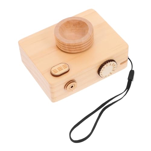 TOPPERFUN Scatola Musicale in Legno Vintage Forma Di Macchina Fotografica Porta Oggetti Decorativo Per Appassionati Di Fotografia Regalo Originale Per Natale e Compleanno