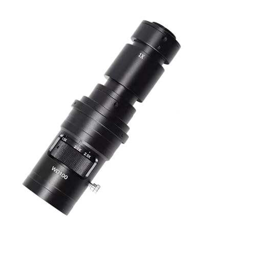 FHD 200X 400X Zoom WD100 Continuously Variable 0.7X-5X Adjustable Magnification C-Mount Lens for HDMI VGA USB Microscope Camera(400X)
