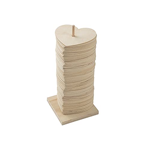 Fun Express Stacking Hearts Guest Book – Elegant Wooden Guestbook for Weddings Bridal Showers and Special Events Unique Heart-Shaped Design – Perfect for Creating Lasting Memories – 1 Piece