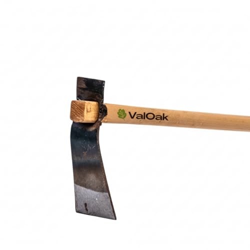 Valoak Zappa Tipo Sarchiolla da Giardinaggio | Manico in Legno di Faggio da 100 cm | Lama in Acciaio da 16x10 cm | Made in Italy