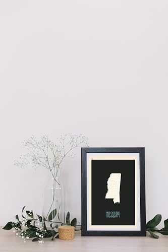 Mapa de EE. UU. infantil de Mississippi plastificado para pared 3