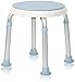 Aufun Duschhocker Duschstuhl 360°Drehbar Badehocker und 36-51cm Höhenverstellbar, Alu und Kunststoff Badestuhl Duschsitz mit Anti-Rutsch fußpolster für Alter, Kinder und Schwangere(Modell A)