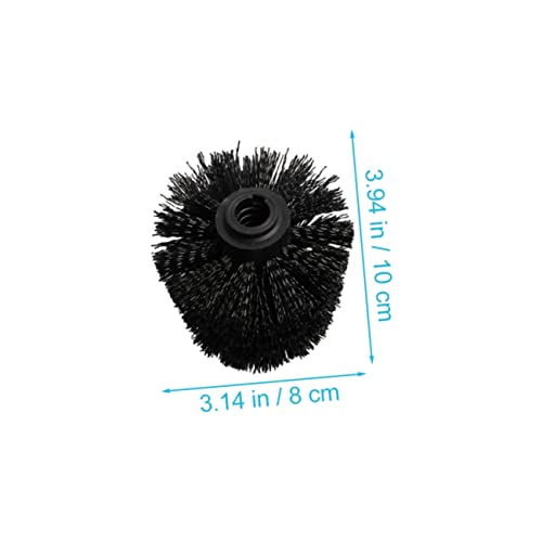 Homoyoyo 5-Pack Toilet Brush Replacement Heads - Compatible with Polder Durable Cleaning Brush Heads Black - Thumbnail 2
