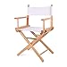 Jiangang shop-Hocker Haus Portable Klappstuhl 丨 Makeup Teleskop Künstler High-Footed Direktor Stuhl 丨 Holz Faltbare Outdoor Hochstuhl 丨 Tall Make-up Stuhl, Holz Farbe Bein (Farbe : Weiß)