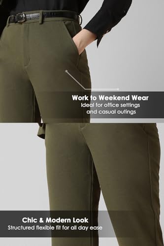 Image of Van Heusen Women High Rise Formal Regular Fit Comfort Trouser