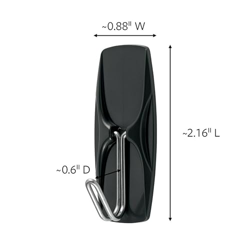 Image of Command Outdoor Medium Black Wire Toggle Hooks, 2 Hooks and 3 Strips, Damage-Free Hanging Wall Hook for Hanging Outdoor Wall Decor with Weather Resistant Strips, Holds up to 2 lb (Pack of 9)