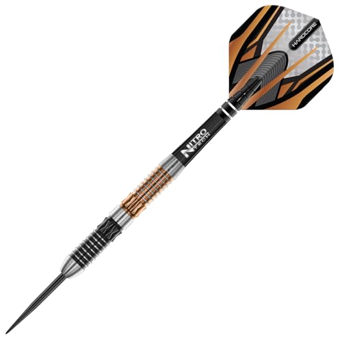 RED DRAGON Panterra 24 Gram Premium Tungsten Steeltip Darts Set including Flights and Stems, Black and Bronze, 24G - Image 2