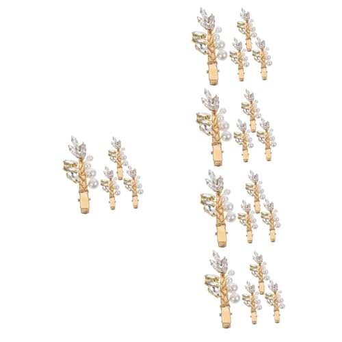 Pinces a cheveux alligator perlees dorees barrettes anti-derapantes de mariage