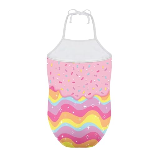 Image of Girls One Piece Swimsuit Summer Quick Dry Beach Sport Bathing Suit Halter Strap 1-10 Little Kids Toddler Swimwear