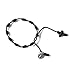 SIFRIMANIA Memorial Gifts Set of 5 Handmade Small Rosary Adjustable Bracelets for Guests (Black)