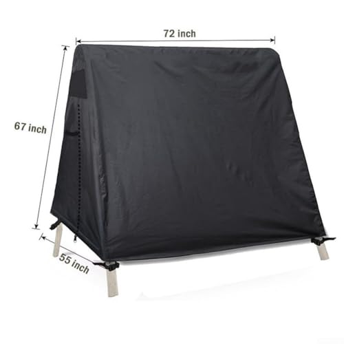 Funda Oxford 420D para columpio de 3 plazas exterior impermeable negra 6