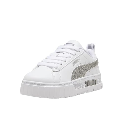 Image of PUMA Kids Girls Mayze Glitter Lace Up Sneakers Shoes Casual - White