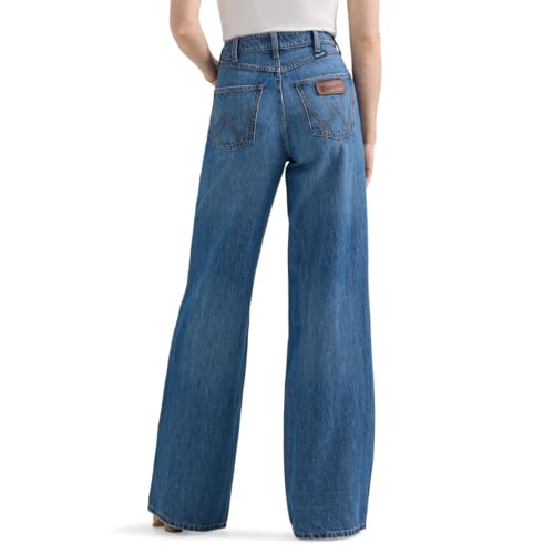 Wrangler Womens Yvette High Rise Wide Leg Jean