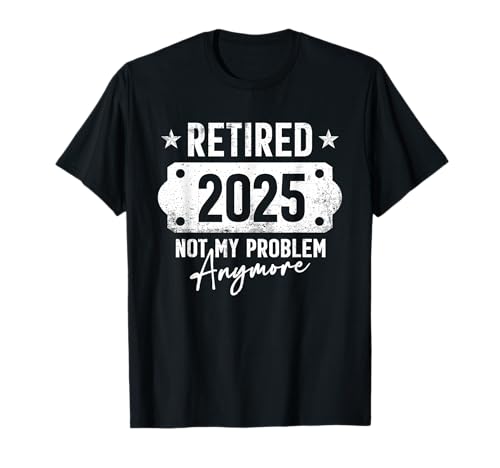 Retired 2025 Retro Vintage Men Women Funny Retirement Camiseta