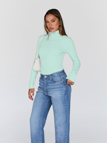 Image of Trendy Queen Women's Turtleneck Long Sleeve Shirts Basic Underwear Tops Winter Clothes 2026