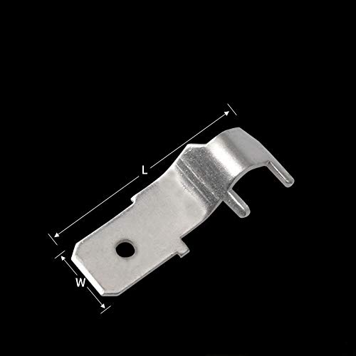 Davitu Terminals - 6.3mm circuit board insert copper tin-plated welding insert 6.3 flag insert - (Color: 100pcs)