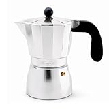 Oroley - Cafetera Italiana Alu | Aluminio | 6 Tazas | Cafetera Vitrocerámica, Fuego y Gas | Estilo Tradicional